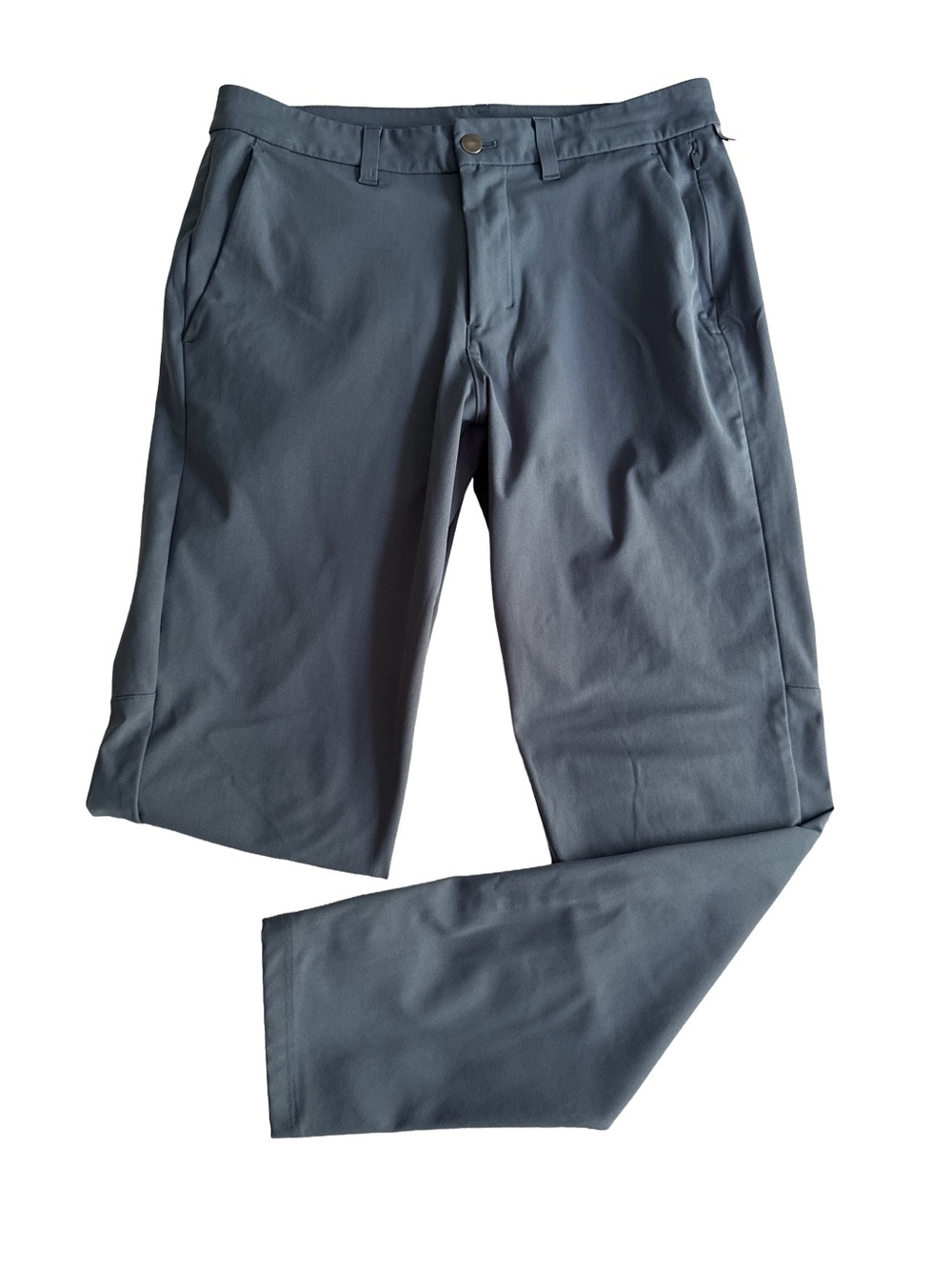 LULULEMON ABC Commission Slim Pants Men's Chino 32 Blue Gray Warpstream Preppy